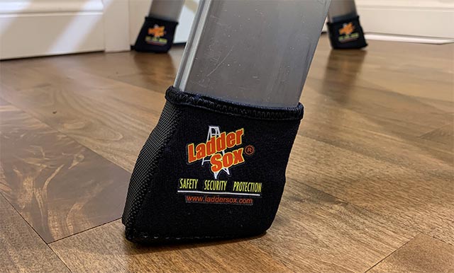 Ladder and step stool socks to protect your floors and prevent sliding.